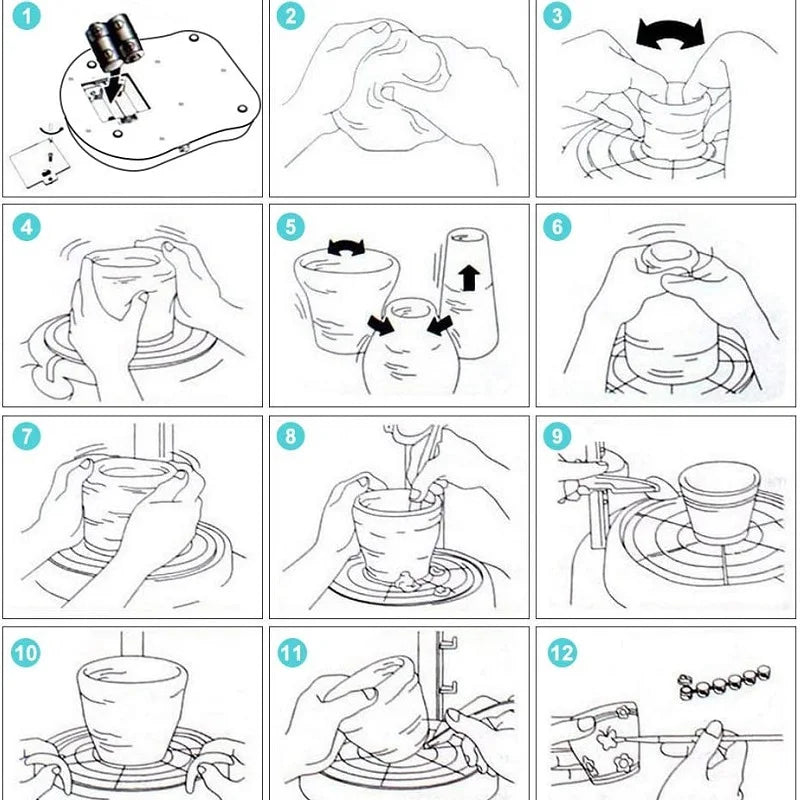 ClayCraft Kids Pottery Wheel Set for Children Creative Art Play