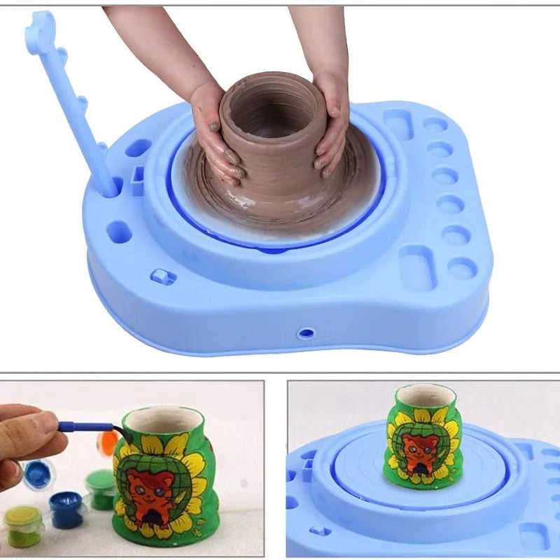 ClayCraft Kids Pottery Wheel Set for Children Creative Art Play