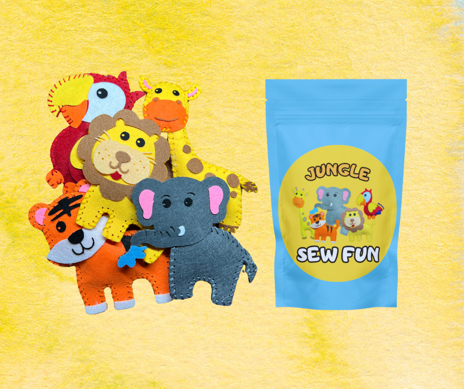 FeltFun Kids DIY Animal Sewing Kit for Creative Craft and Fine Motor Skills