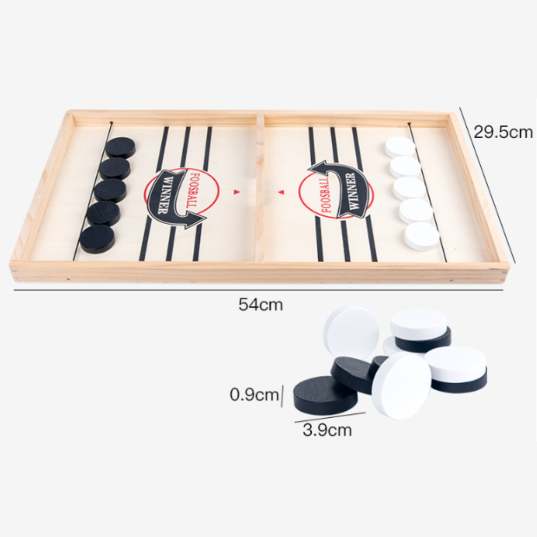 SwiftShot Sling Hockey Board Game, Fast-Paced Wooden Table Game for Kids & Family