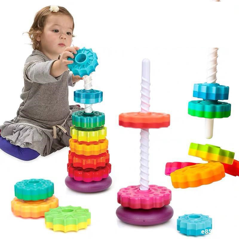 ColorStack Fun Color Tower Stacking Toy for Toddlers Learning Play