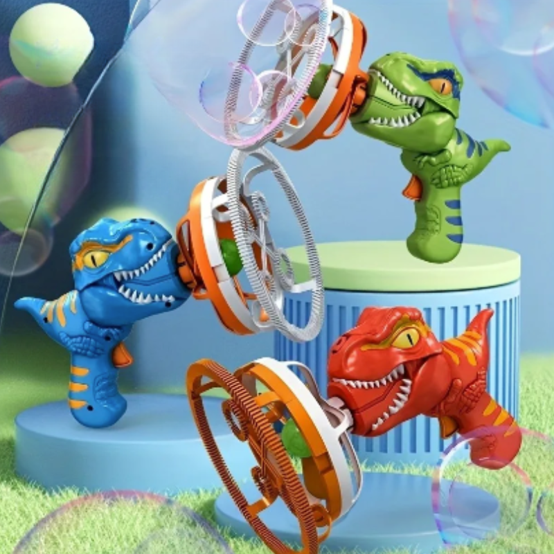 DinoBurst Dinosaur Bubble Blaster Toy with Continuous Bubbles for Kids