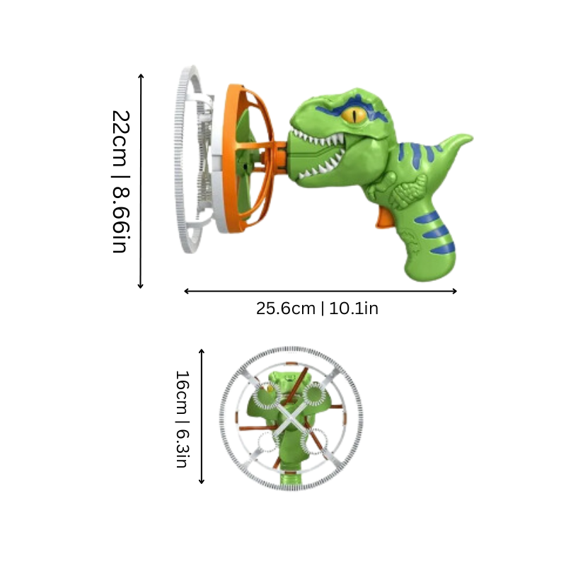 DinoBurst Dinosaur Bubble Blaster Toy with Continuous Bubbles for Kids