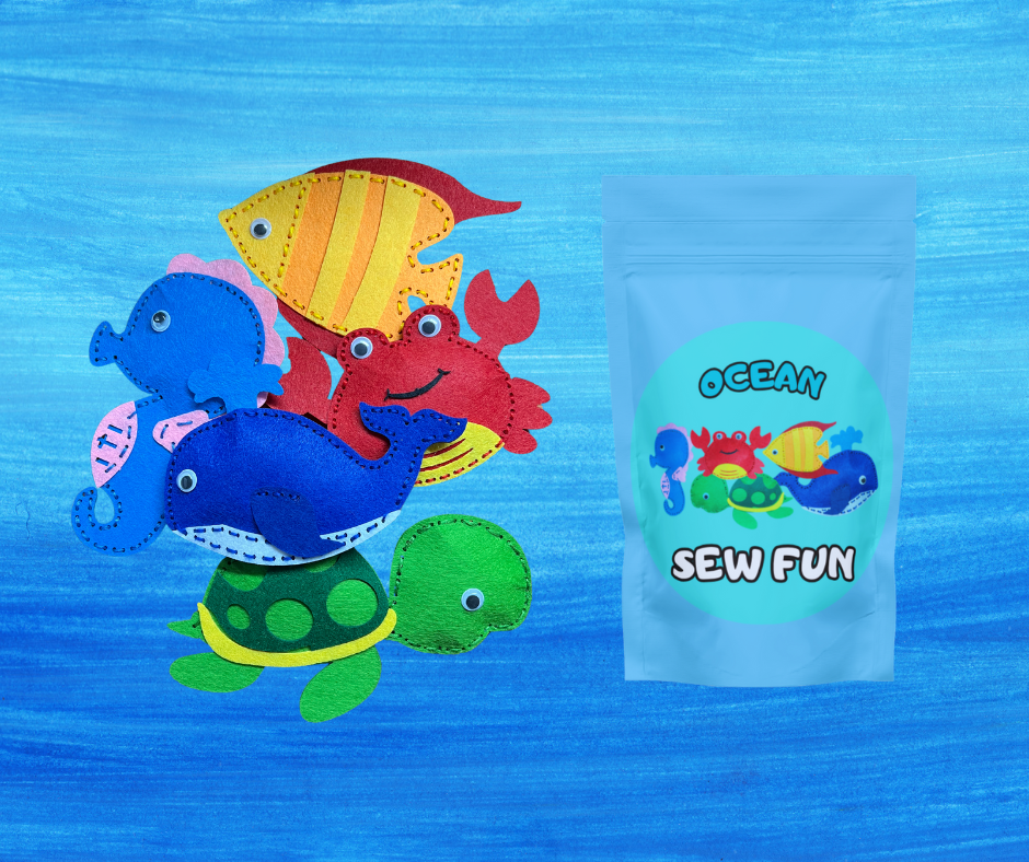 FeltFun Kids DIY Animal Sewing Kit for Creative Craft and Fine Motor Skills