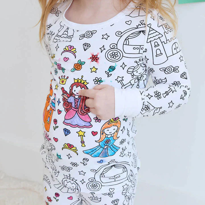 DreamDoodle Colorable Pajamas for Kids – Washable Creative Sleepwear Set