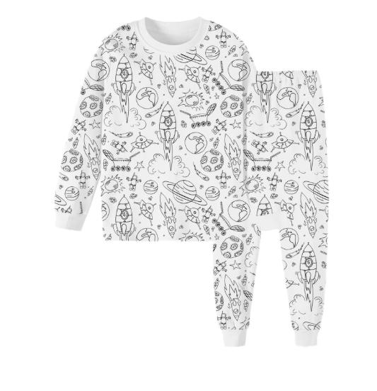 DreamDoodle Colorable Pajamas for Kids – Washable Creative Sleepwear Set
