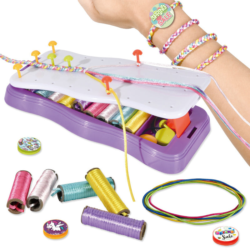 BraidCraft DIY Rope Bracelet Braiding Kit, Creative Jewelry Making Set for Kids