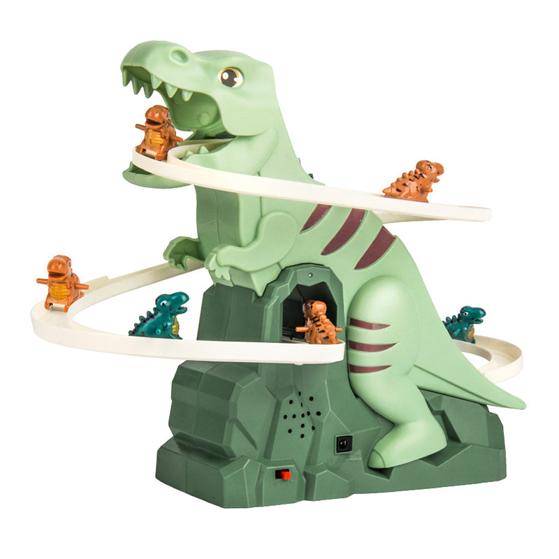 DinoRush Interactive Dinosaur Race Track with LED Cars & Auto-Climbing Action