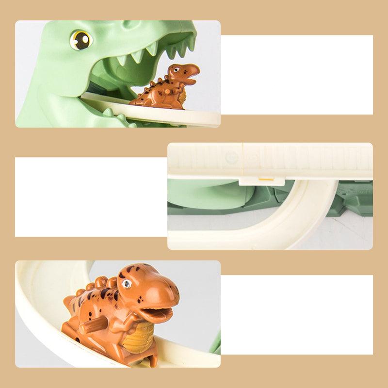 DinoRush Interactive Dinosaur Race Track with LED Cars & Auto-Climbing Action