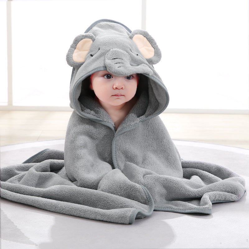 SnuggleSoft Baby Hooded Bath Towel with Animal Design for Gentle Drying