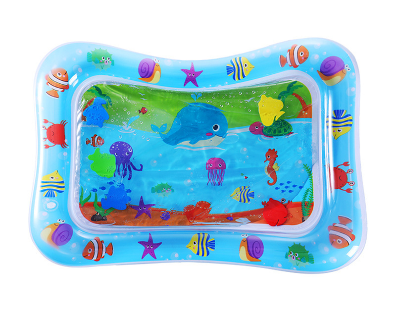 SplashSense Inflatable Baby Water Play Mat, Sensory Tummy Time Activity Pad