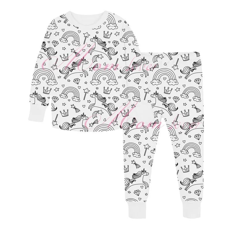 DreamDoodle Colorable Pajamas for Kids – Washable Creative Sleepwear Set